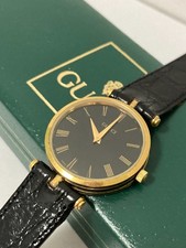 MENS GUCCI DRESS WATCH MODEL 2000M & BOX, NEW STRAP, GLASS & BATTERY