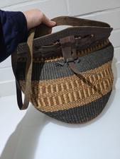 VINTAGE tote/ bucket bag hand