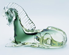 Green/clear Murano Sommerso