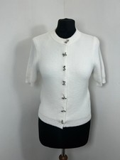Zara White Soft Cardigan Short