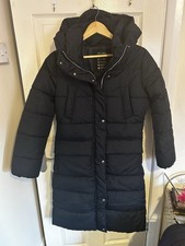 NEXT Maxi Puffer Coat Size 6 Petite Navy Blue BNWOT Long