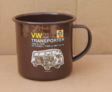 HAYNES - VW 1600 Transporter - Enamel camping mug - Brown - Big - VGC