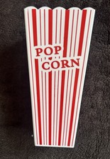 Set of 2 RETRO CINEMA POPCORN TUBS Containers Plastic Sweet Pic N Mix Holders