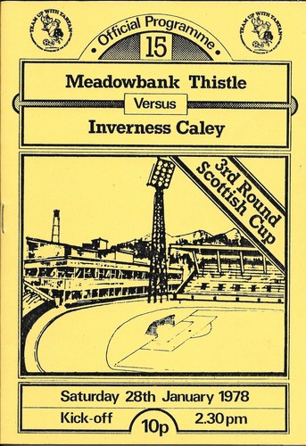 Meadowbank inverness caley - meadowbank, v