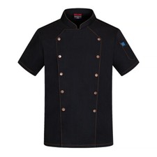 Tops Restaurant Cooking Shirt Mens Womens Chef Uniform Moisture-wicking
