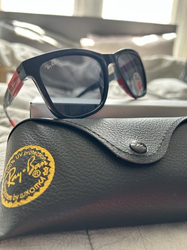 Black and red polarised - and,