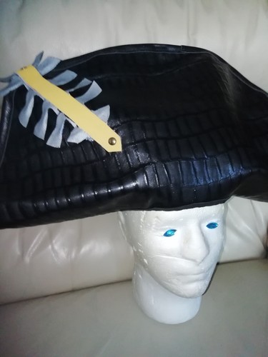 Leather vintage navy bicorn - leather,