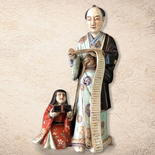 Antique imari samurai - imari, statue