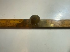 Vintage Rabone & Sons Boxwood And Brass Folding Ruler 2ft No.1179