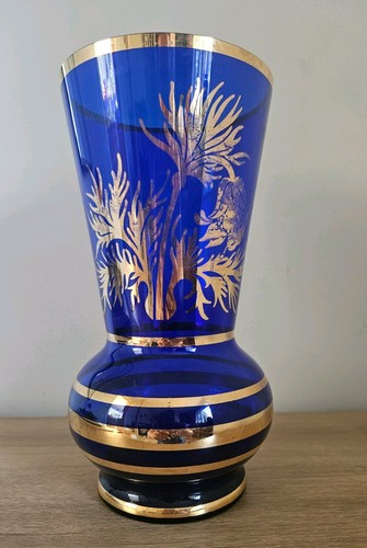 Bohemian glass vase czech - glass,