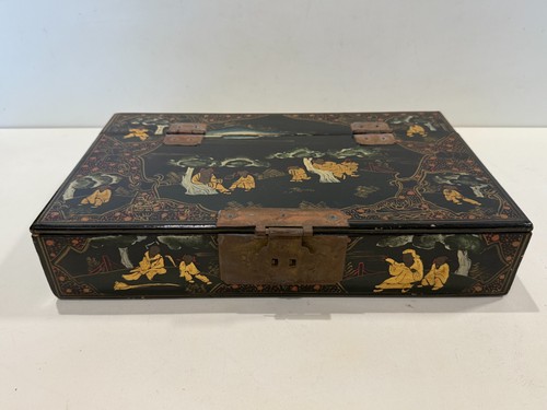 Antique chinese lacquer box - antique,