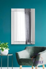 3Ft11 X 2Ft8 120cm X 80cm Venetian All Glass Wall Mirror Triple Bevelled