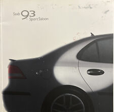 Saab 9-3 Sport saloon UK Brochure 2002/2003 Aero Vector Linear Arc