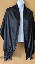 Scarf Tie Rack Black Vintage Preloved Worn Made In India Satin Feel Pashmina