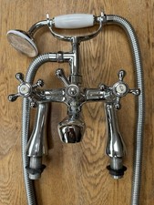 Traditional Chrome Bath Mixer Taps with Shower Head.