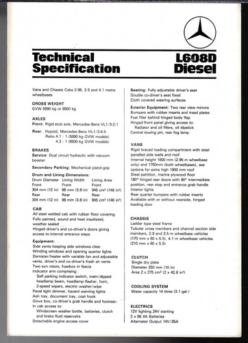 Mercedes benz l608d - mercedes-benz, van