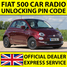 ✅FIAT 500 CAR RADIO NAVIGATION UNLOCKING PIN CODE FOR ALL MODELS✅