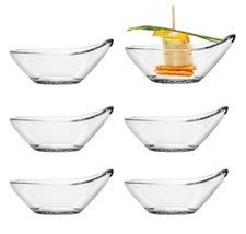 Set of 6 Small Gass Bowls Coupelle Appetiser Tapas Canape Snack Dip Serving Dish