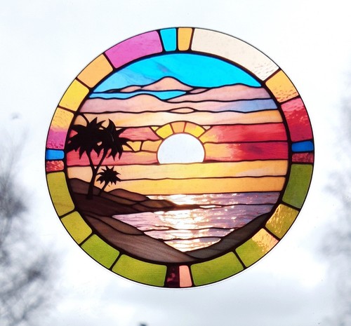 Sunset decorative stained - decorative,