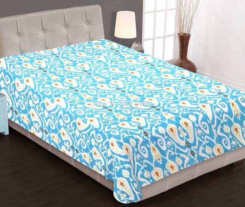 Reversible ethnic kantha quilt - reversible,
