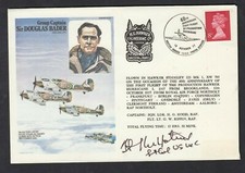 1977 Douglas Bader RAF Cover SIGNED F C  Kirkpatrick US Marine Air Force ACE WW2