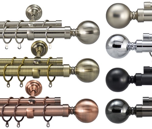 Designer metal double curtain - metal,