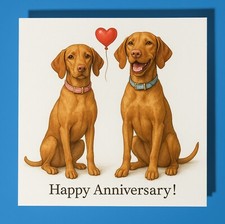 Vizsla dogs  Happy Anniversary