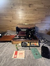 1957 Vintage 99K Singer Electric Sewing Machine Complete In Good Condition