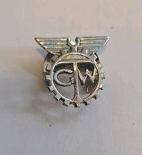 VINTAGE Metal TGW Trade Union BUTTONHOLE Badge Transport & General Workers Union