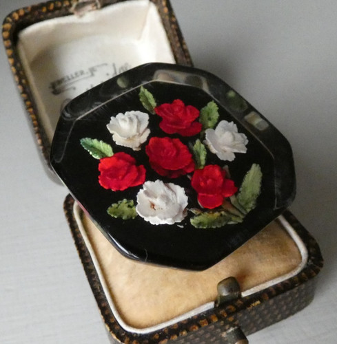 Vintage reverse carved lucite - reverse,