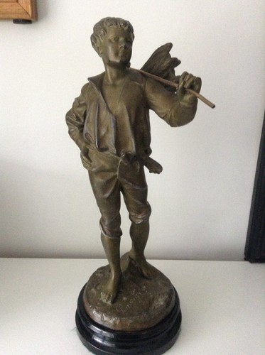 Antique french spelter statue - antique,