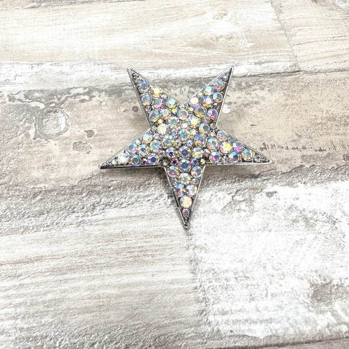 Diamante sparkle star brooch - diamante,