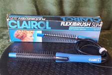 “Clairol Flexibrush Slim Hot Styling Brush – boxed, working vintage hair tool”