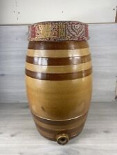 Antique Stoneware Salt Glazed Spirit Water Barrel Cask H60cm With Seat Man Cave.