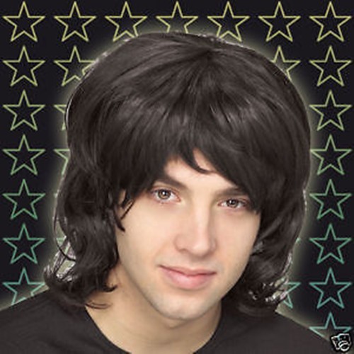 Halloween black shag wig - halloween, 1970s