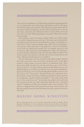 Maxine hong kingston from - maxine,