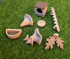 3D printed woodland forest 6 piece set for your jumping Spider's enclosure.   