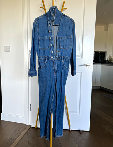 Mango blue denim collared - blue, long