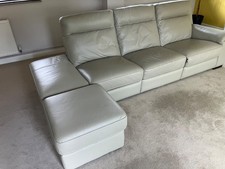 Harveys settee sofa 3 seater side box and foot stool pre owned