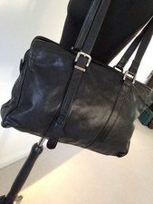 Enny Iconic Black Italian Large Soft Leather Bag