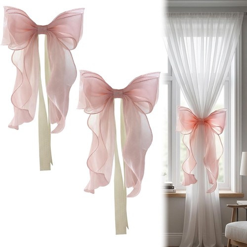 Bow curtain tie - curtain,