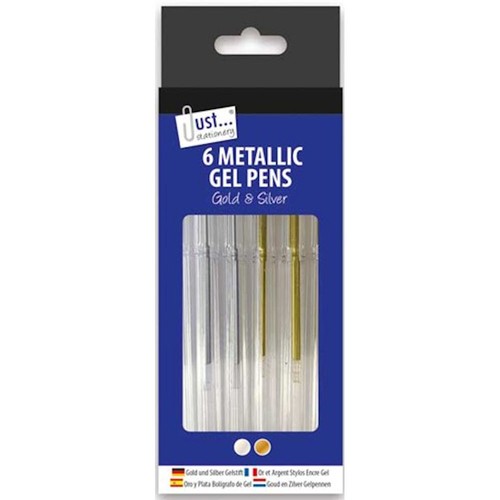 Silver gold gel pens - silver,