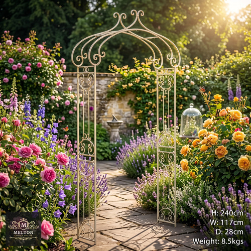 Garden arch metal rose - garden,