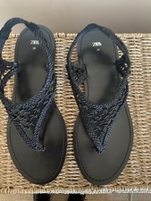Zara Black Strappy Flat