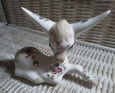 Szeiler Floral Donkey 5inch Ceramic Antique Ornament