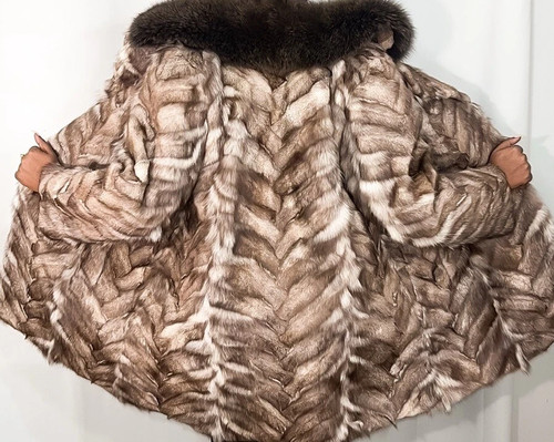 Real fur blue arctic fox - blue,