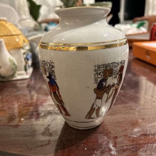 Fine egyptian porcelain vase - egyptian,