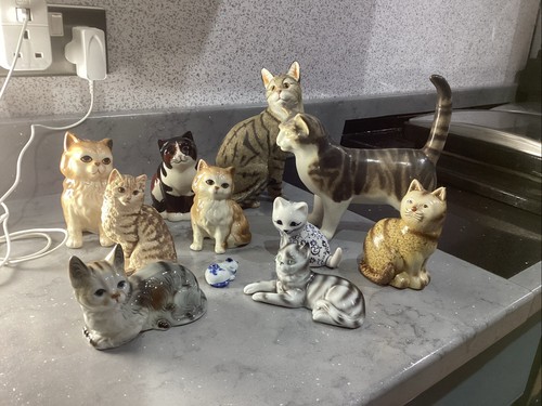 Collection ceramic cats - ,