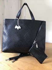 Radley Large Leather Shoulder Tote Bag With Inner Purse & Dog Tag Charm.