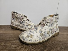 CLARKS Originals Liberty Boots Floral Soft Canvas Desert Gum Sole UK 5 D EU 38 